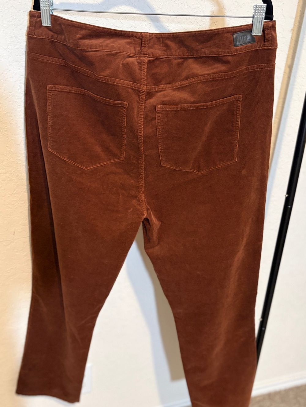 PAIGE Chestnut Brown Corduroy Pants - Picture 3 of 3